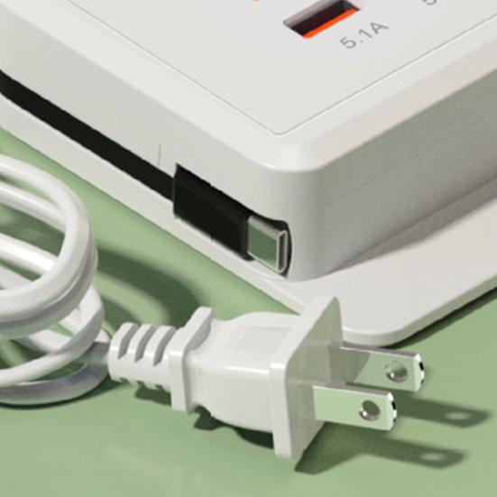 USB Fast Charger with Rack Universal 4-Port 5.1A Multi-Port Compact Mobile Phones Charging Head for Apple for Android