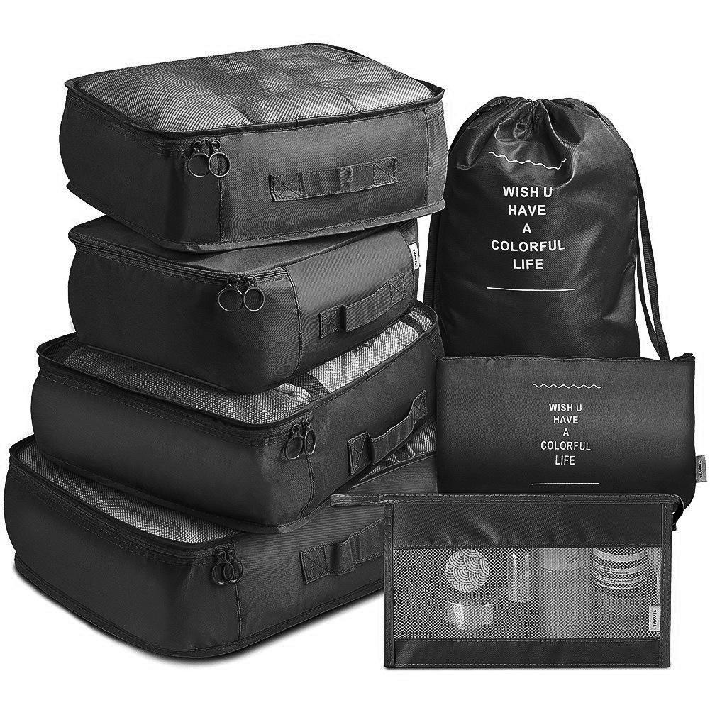 Travel Storage 7-Piece Set: Clothing Organizers for Suitcase