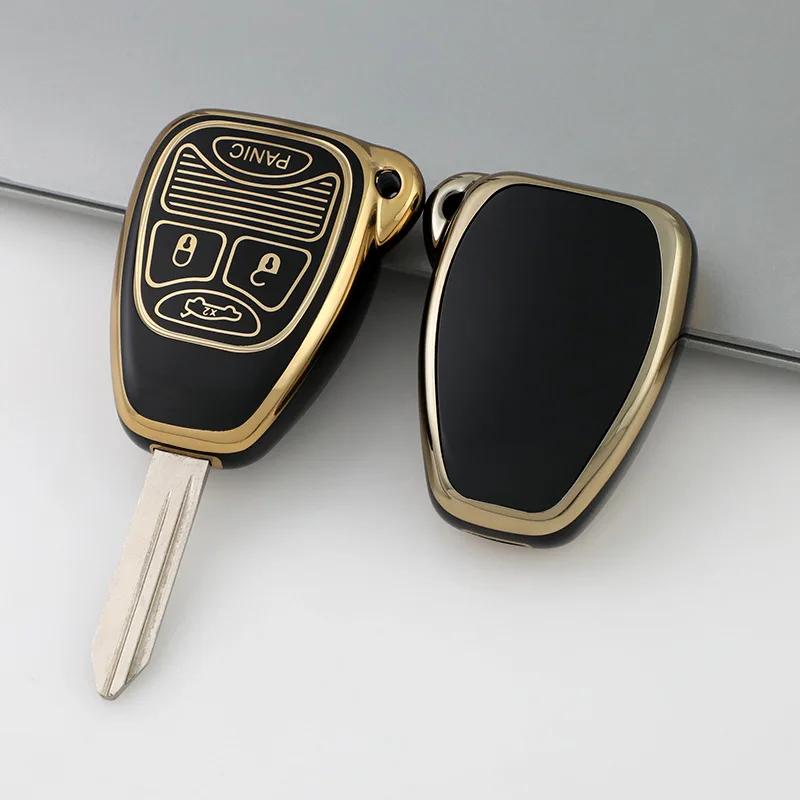For Jeep Grand Cherokee Wrangler JK Commander for Dodge Nitro Calibe for Chrysler 300C Pacifica TPU Key Cover Case Cap