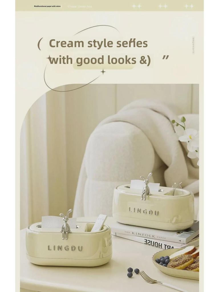 Kreative Multifunktionale Aufbewahrungsbox für Taschentücher und Fernbedienungen für Zuhause und Restaurant