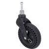 7 Inch Universal Caster TPE Rubber Solid Wheel Replacement for Trolley 75KG Load Capacity
