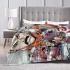 Invincible Thragg Flannel Blankets Soft Throw Blanket for Couch Bed Camping Funny Bedspread Sofa Bed Cover