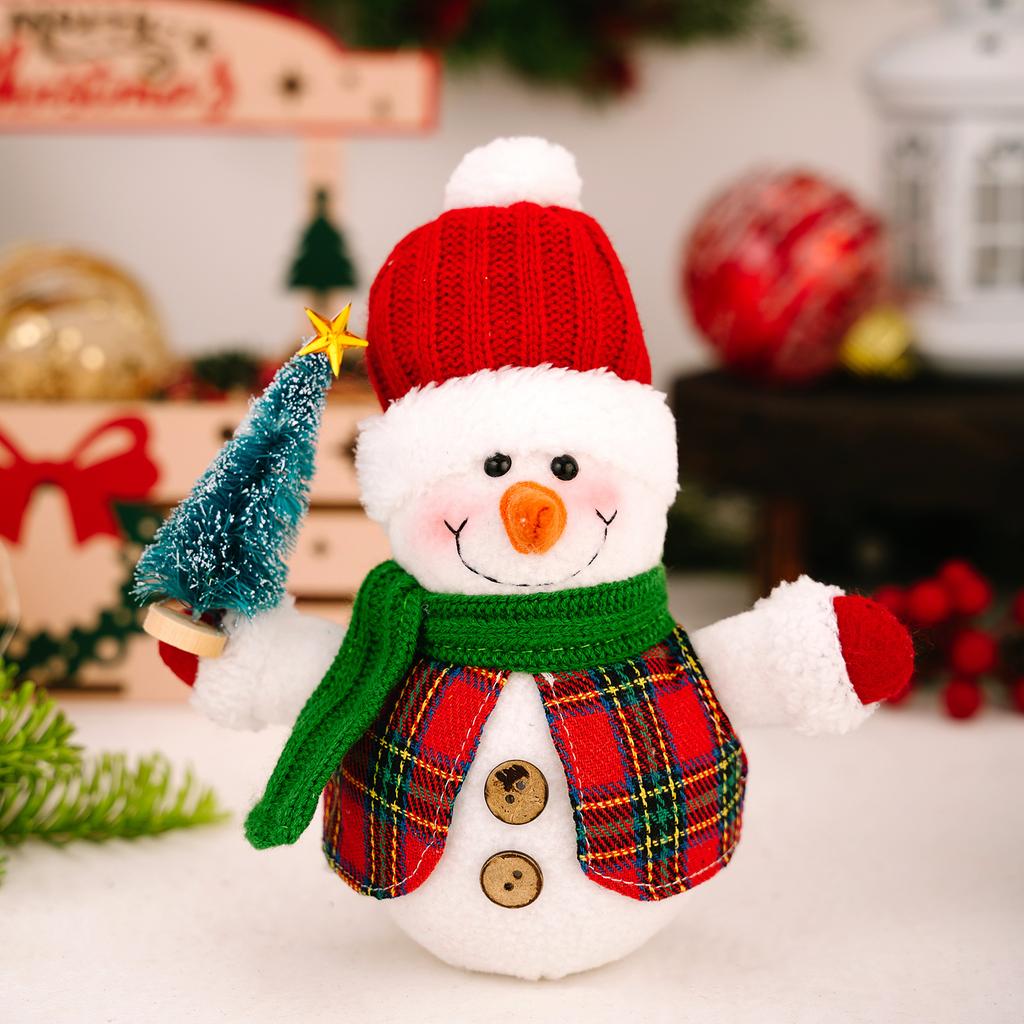 Christmas Luminous Snowman Doll Decorations Christmas Snowman Ornaments With Lights For Bedroom Desktop Decoration Festive Gifts