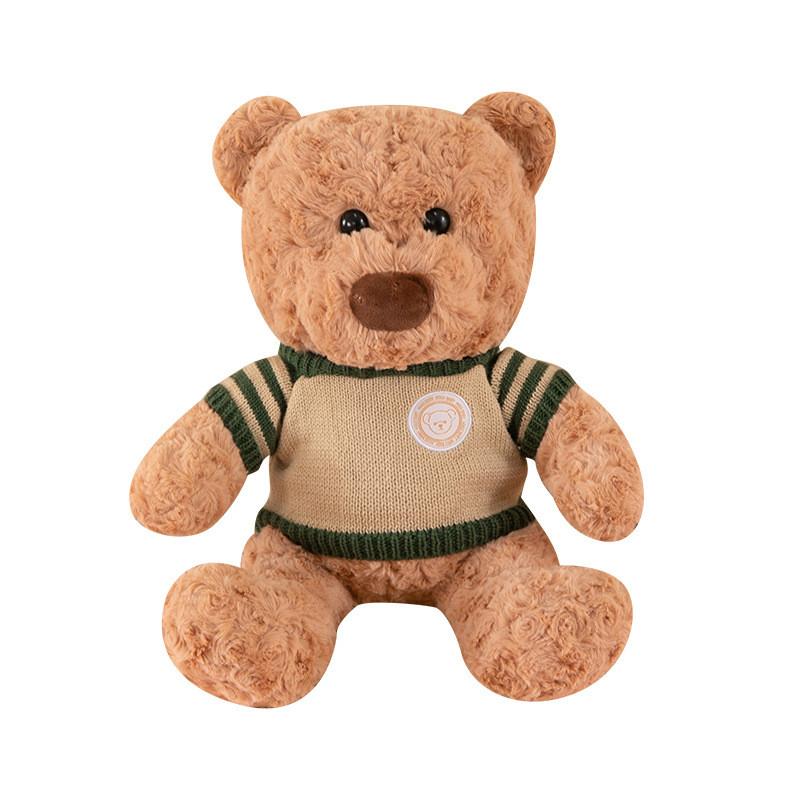 Sweater Bear Teddy  Plush Toy Bow Tie Hug Doll Stuffed Animal Decoration Gifts