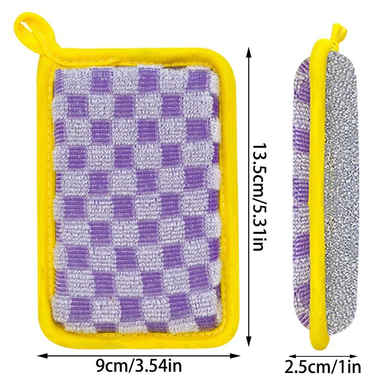 5pcs double-sided Washing Sponges strong decontamination durable and gentle on hands for Home Dishwashing Sink Bathroom Cookware