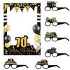Birthday Party Photo Frame Glasses Set Birthday Party Decoration for Teen Family Birthday Celebration Party Decoration