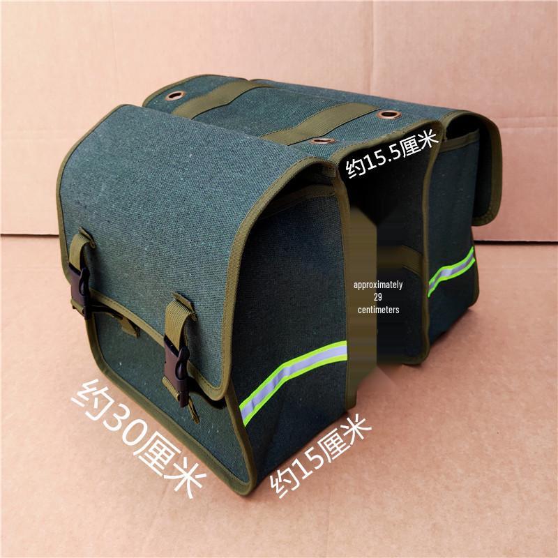 Large Capacity Outdoor Canvas Cycling Saddle Bag for Mountain Biking