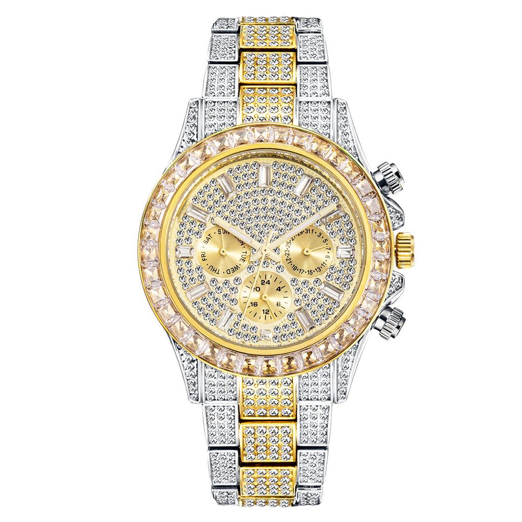 Fashionable Gypsophila Full Diamond British Men's Watch