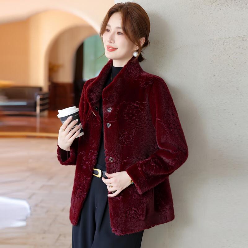 Elegant Faux Mink Fur Short Winter Coat for Mid-Aged Women