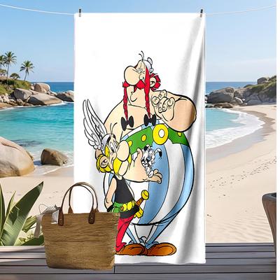 Asterix & Obelix Printed Quick Dry Beach Towel Super Absorbent Soft Lightweight Bath Towel for Pool Summer Travel