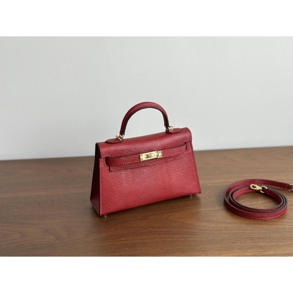 Kazilan 19cm Kelli mini lizard pattern handbag commuter fashion casual simple one-shoulder crossbody bag women's bag