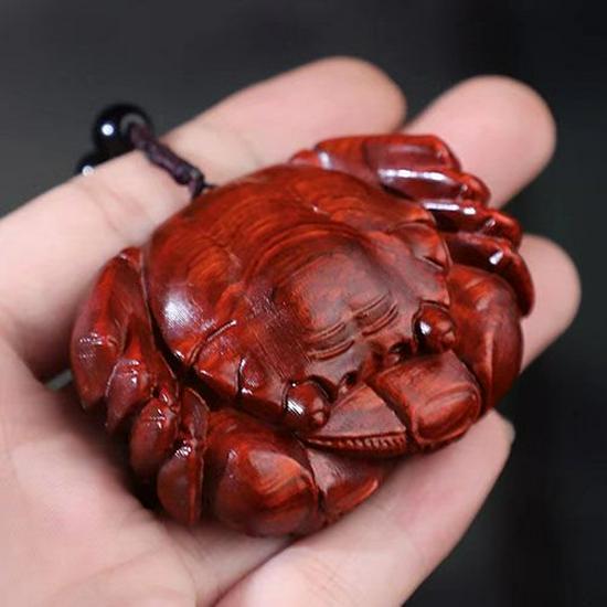 Red Sandalwood Qilin Pixiu Handheld Pendant Ornament