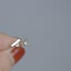 925 Sterling Silver French Simple Word Shiny Zircon Stud Earrings Women Classic  Party 14k Gold  Plating  Jewelry Gift