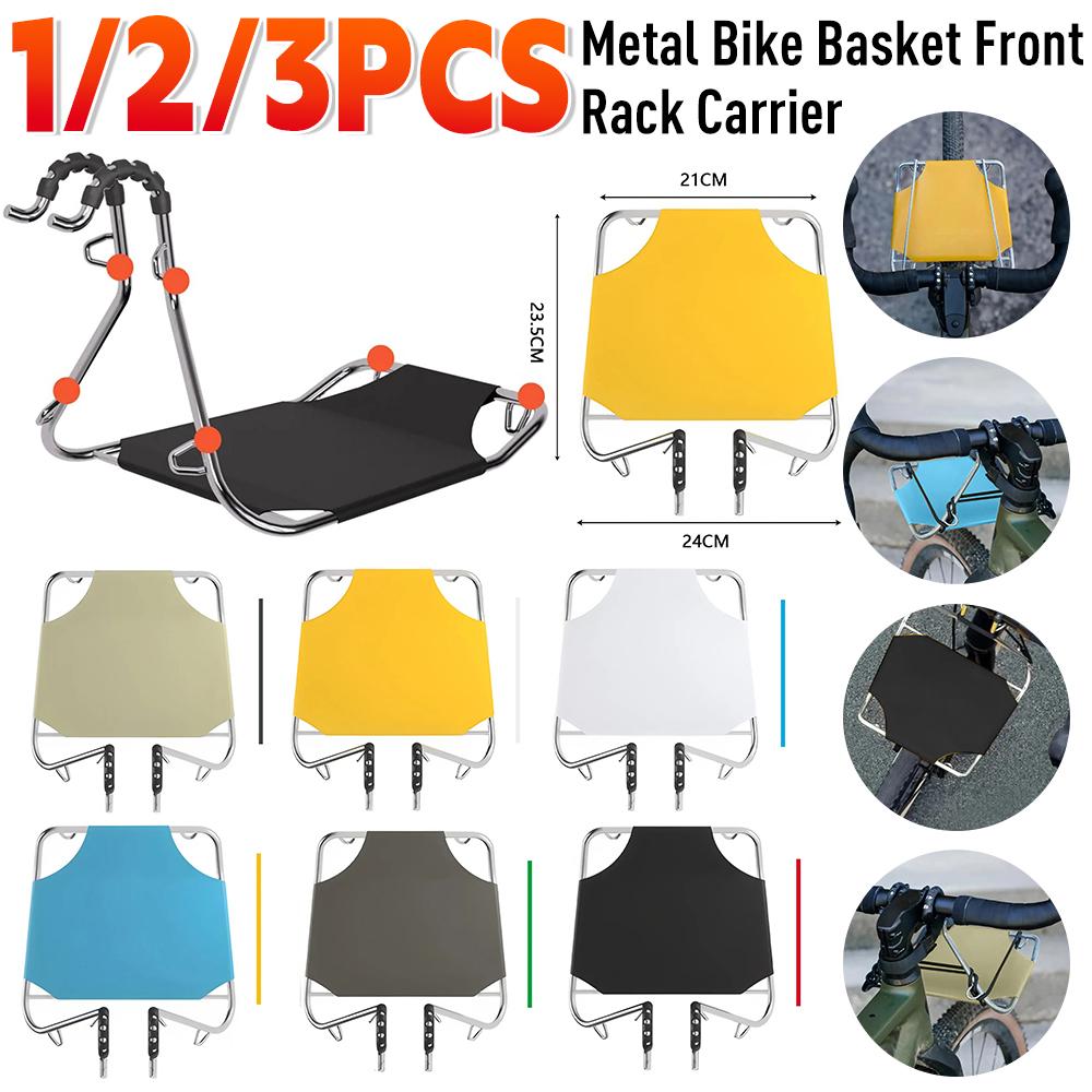 Metal Bike Basket Front Rack Carrier Bike Front Rack Carrier Front Bike Cargo Rack for MTB Road Carrier Bicycle Accessories