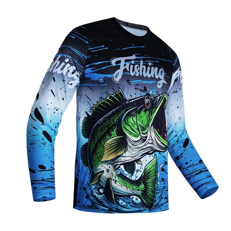 Men's Long Sleeve T-shirt 3d Fishing Print Graphic T Shirts Men Women Fashion Tops Tees Men's Clothing Outdoors Sportwear Tops