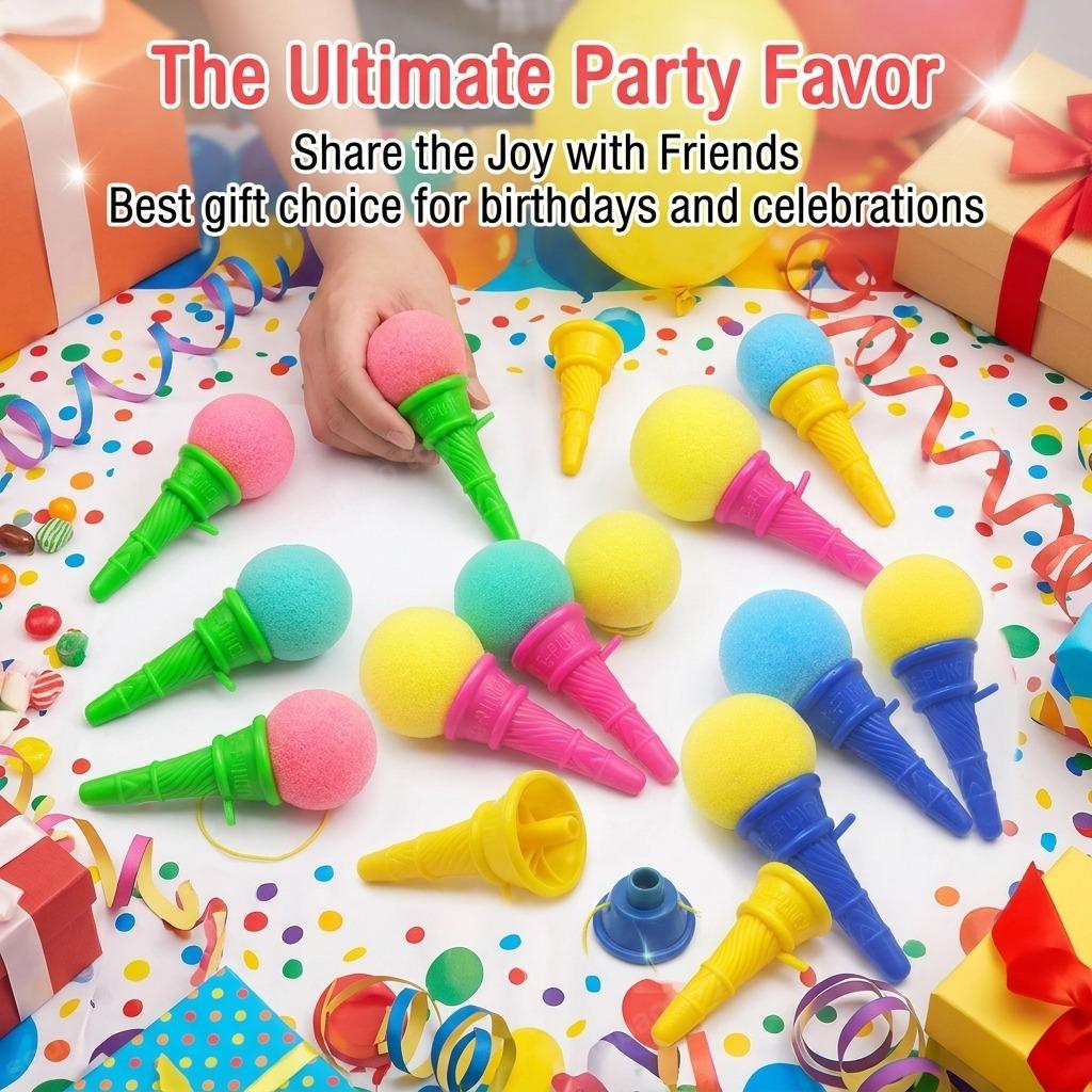 10 Stück Neuheit Mini-Eiscreme-Form Werfer Schwammball Scherzspielzeug Lustiger Gag Trick für Partygeschenk & Scherzartikel für Erwachsene