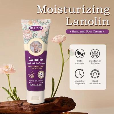 Cross-Border Lanolin Hand & Foot Cream - 80g Moisturizing Sheep Oil.