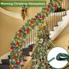 8 Modes LED Christmas Garland Lifelike Timer Artificial Christmas Garland Waterproof Green Christmas Hanging Ornaments