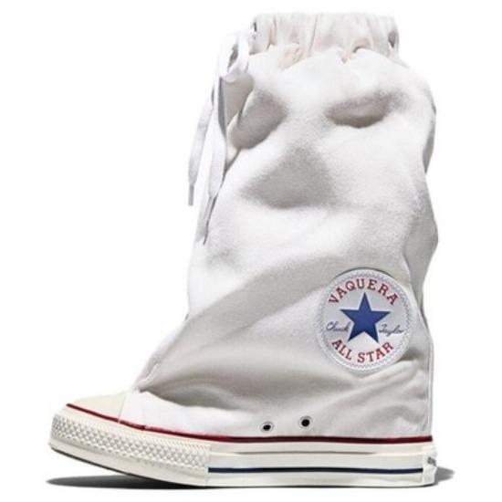 Converse Vaquera X Converse Womens Chuck Taylor All Star XHi Slouch Wedge White