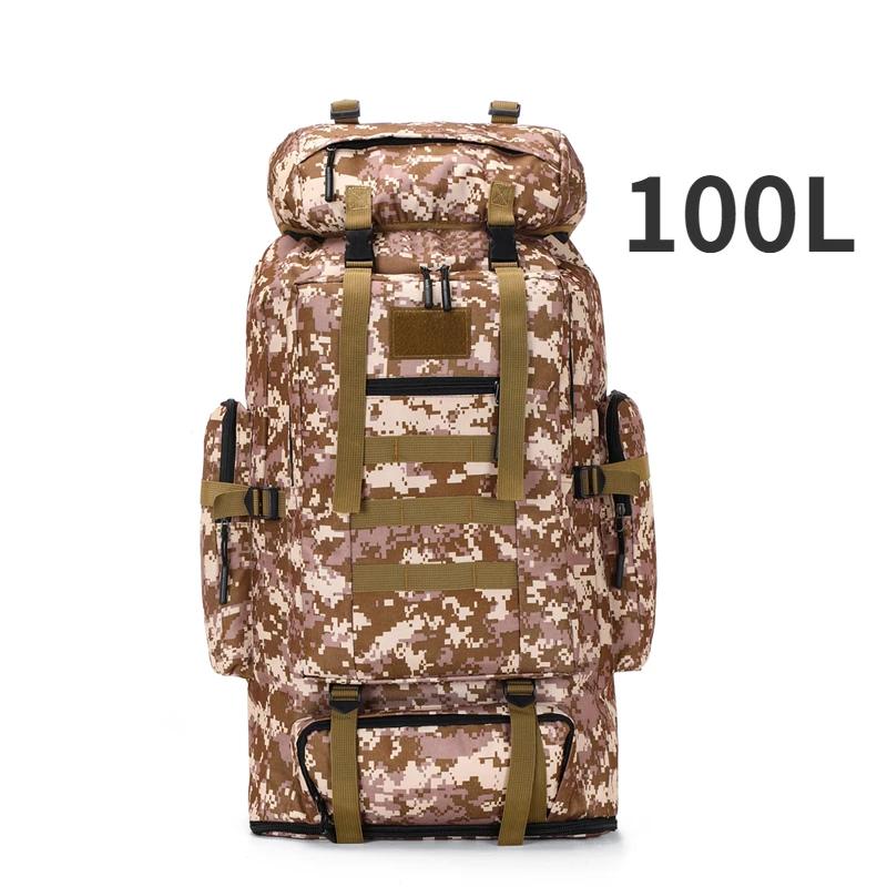 80L/100L Mountaineering Bag Climb Bag Tactical Backpacks Large Backpack Outdoors Hiking Camping Travel Bags