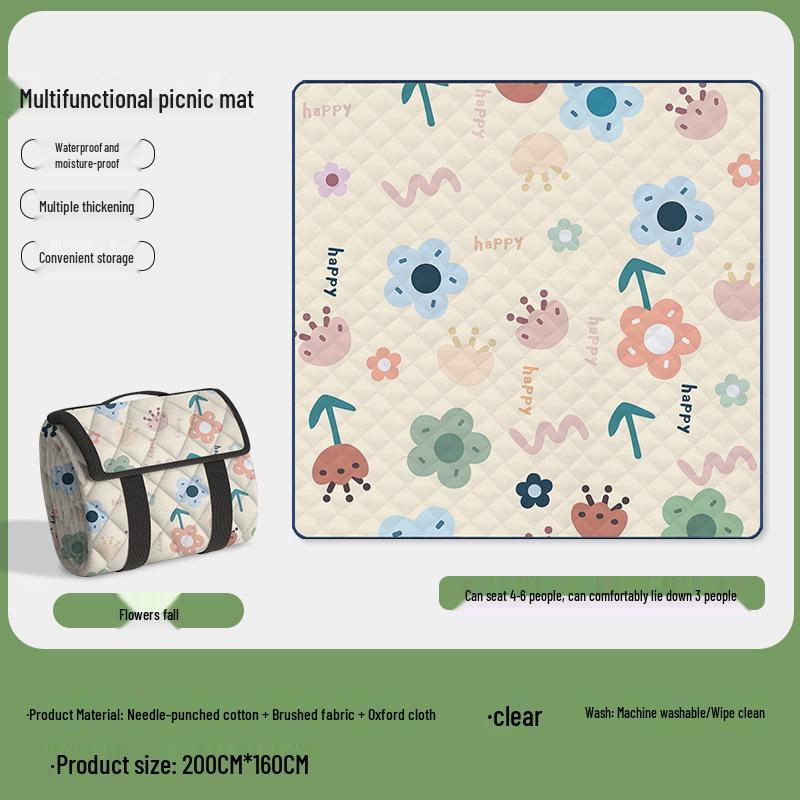 Waterproof Outdoor Picnic & Camping Mat: Thick, Moisture-Proof, Portable Lawn Cushion