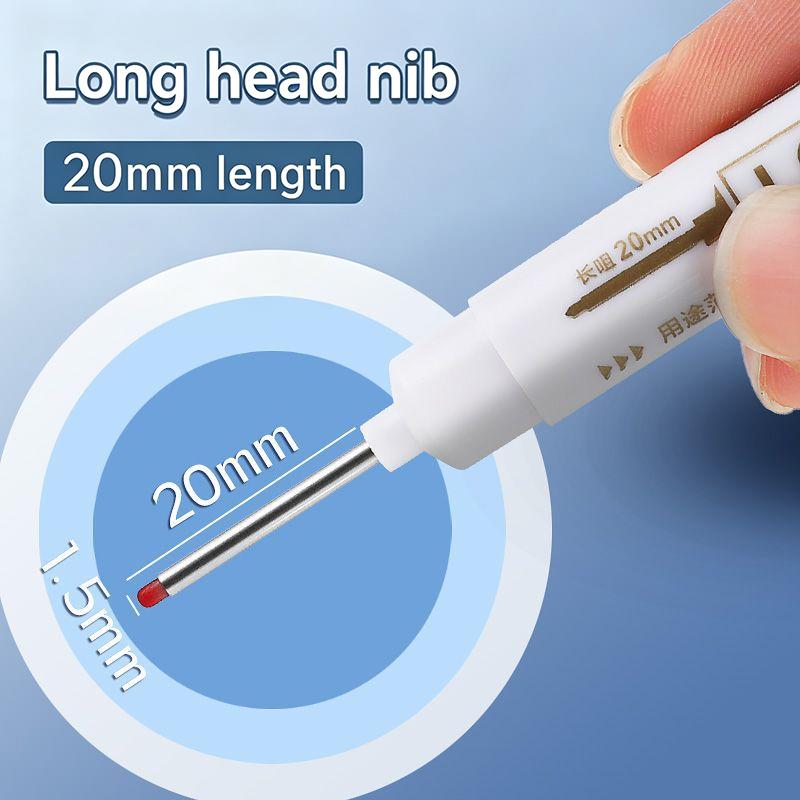 1PC Long Needle Marker Pen Waterproof Deep Hole Metal Bathroom Woodworking Tile Screw 20mm Dash Pen Marker Pen