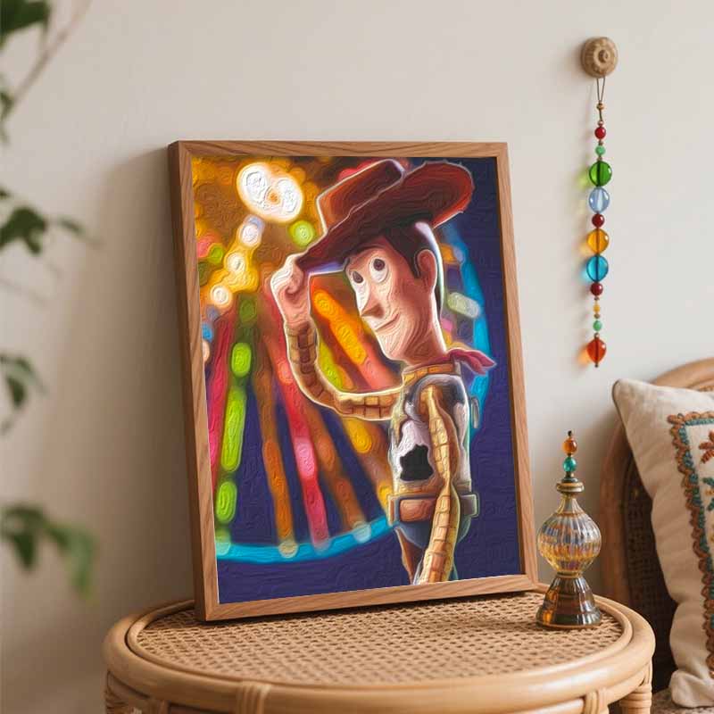 Disney Woody Toy Story oil paint by numbers painting kit handmade diy home decor gifts wall art canvas for adults craft sets hobby