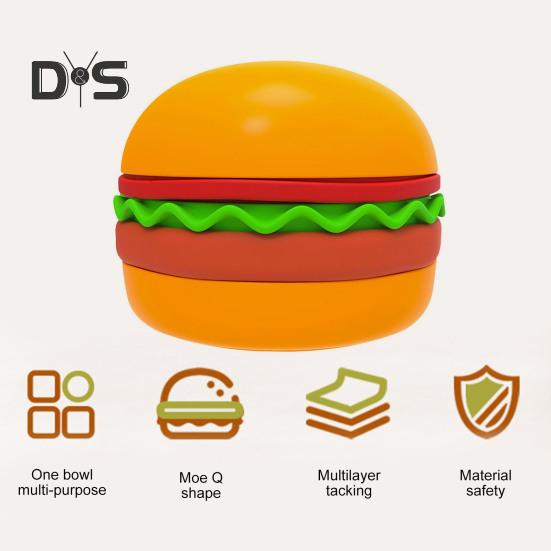 Tazón para Mascotas con Forma de Hamburguesa Juego de 5 Piezas de Tazones para Alimentar Mascotas Combinación de Vajilla Hecha a Mano para Gatos y Perros