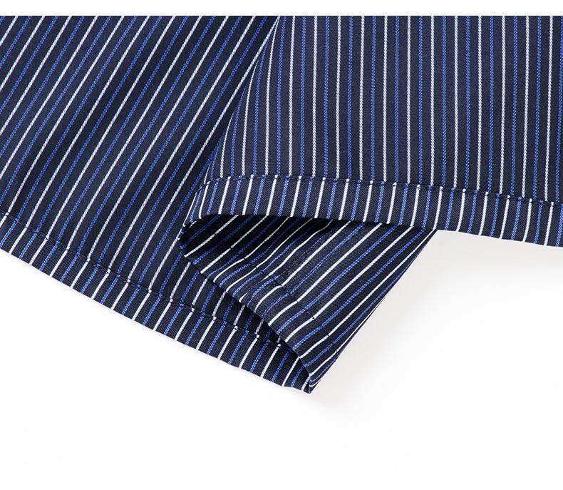 Cămașă cu mâneci lungi cu dungi pentru bărbați, mărime plus: Casual, Respirabil, Tiv drept pentru persoane de vârstă mijlocie și vârstnice