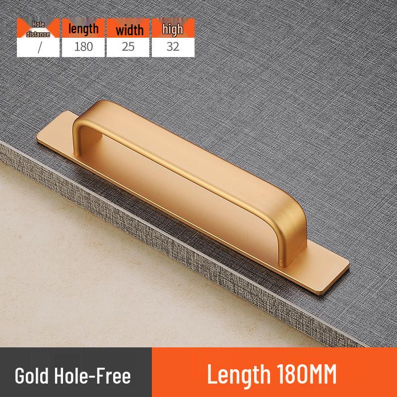 Aluminum Alloy No-Drill Anti-Theft Door Handle for Sliding, Bathroom, and Entrance Doors