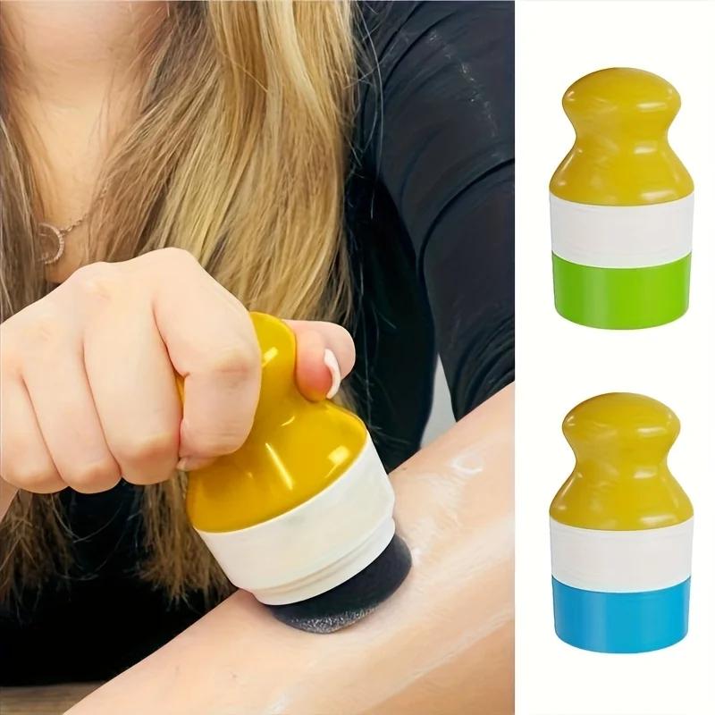Dual Compartment Sunscreen Roller Bottle Refillable Leakproof Empty Travel Cosmetic Dispenser Portable Makeup Storage Container