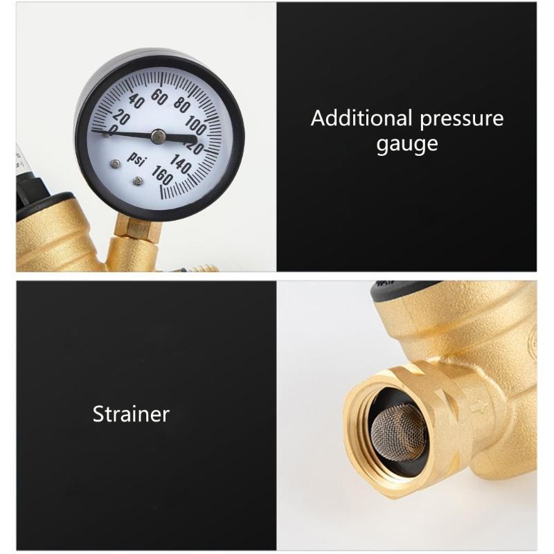 Camper Adjustable Water Pressure Regulator RVBrass Water Pressure Reducer Valves