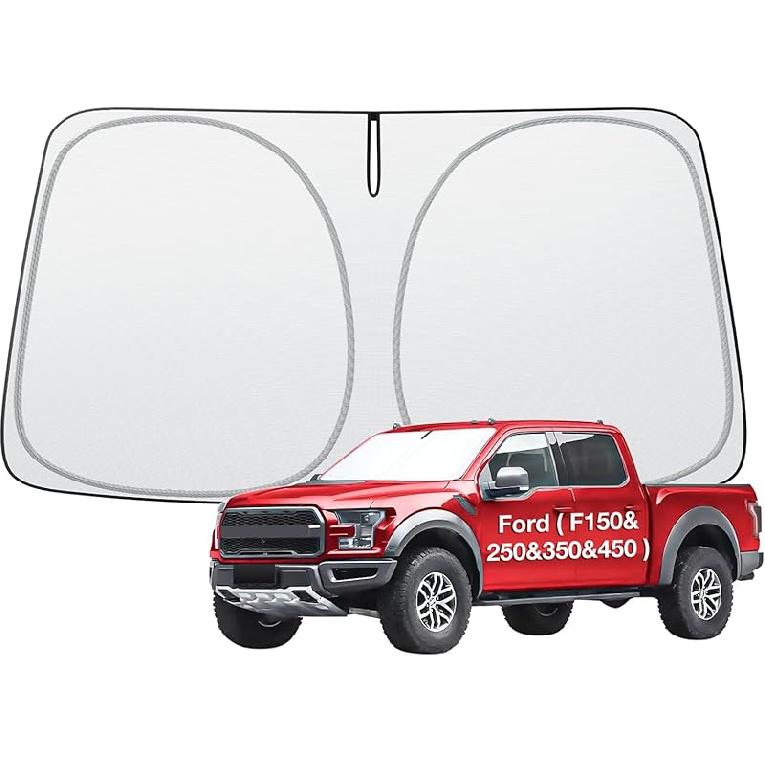 Wigoo 2025 Tesla New Model Y Accessories Windshield Sunshade [OEM Design, 100% Sun Blockage] Foldable Heat Ulation Sunshade With Storage Bag, For