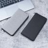 Men Long Wallet Large Capacity Multiple Card Slots Canvas Zippered Purse Business Handbag Card Holder Wallet Coin Bag