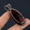 Red Flash Labradorite Pendant, 999 Copper Wire Wrapped Jewelry, Gemstone Jewelry Pendant, Handmade Wedding Gift Jewelry
