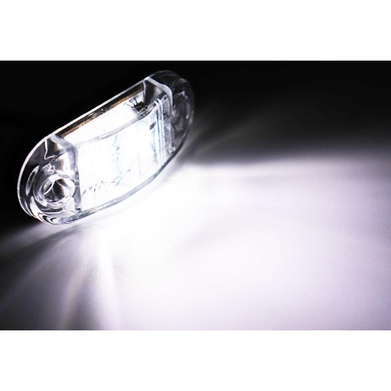 2stk 12v 24v Led sidemarkeringslys for tilhenger lastebiler Caravan Sideklaring markeringslys Lampe Led Lastebil Amber Rød Hvit 10-30V