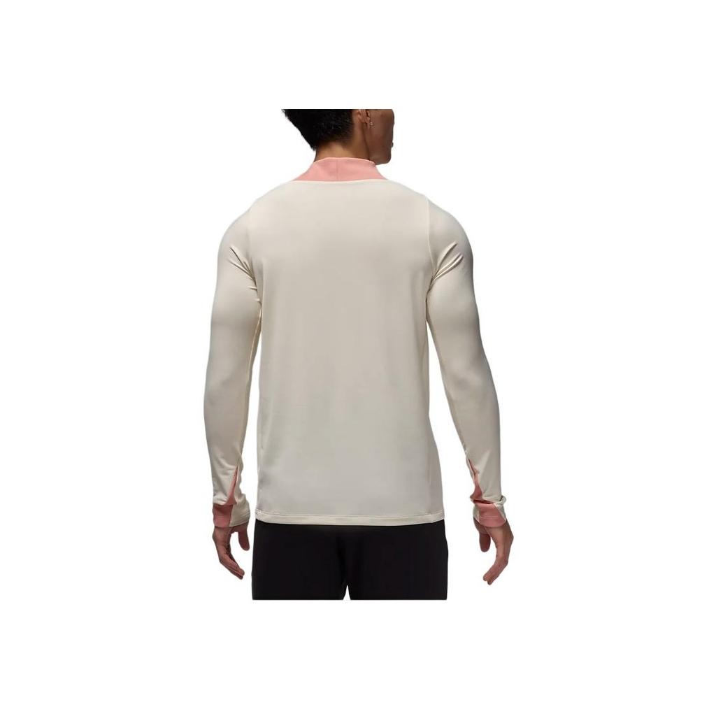 Jordan Fargeblokk Bokstav Slim Fit Høy Hals Langermet T-skjorte Herre Topper Beige FQ2625-111