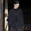 Johnature Damen Vintage Shirts Tops O-Ausschnitt Langarm Lose Blusen Herbst Einfarbig Taschen Damen Shirts