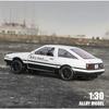 Initial D 1/30 Toyota AE86 Truend JDM Sports Car Alloy Diecast Metal Model Car Sound & Light Jump The Light Collection Hobby Boy