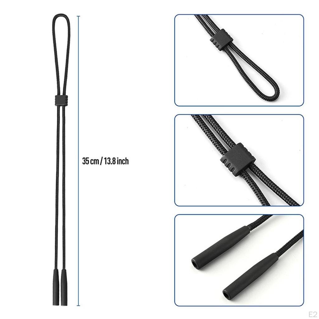 3 Adjustable Eyeglass Straps, Sunglasses Cords, Neck Lanyards for Sports And Outdoor Activities.