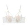 French Embroidered Lace Underwear Thin 1/2 Cup Big Chest Small Bra Sexy Rabbit Ear Cup Soft Steel Ring Bra