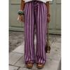 2026 New Women's Loose Casual Striped Printed Long Straight Pants