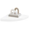 Corner Floating Shelves Set of 4 High Gloss White 35 x 35 x 3.8 cm MDF