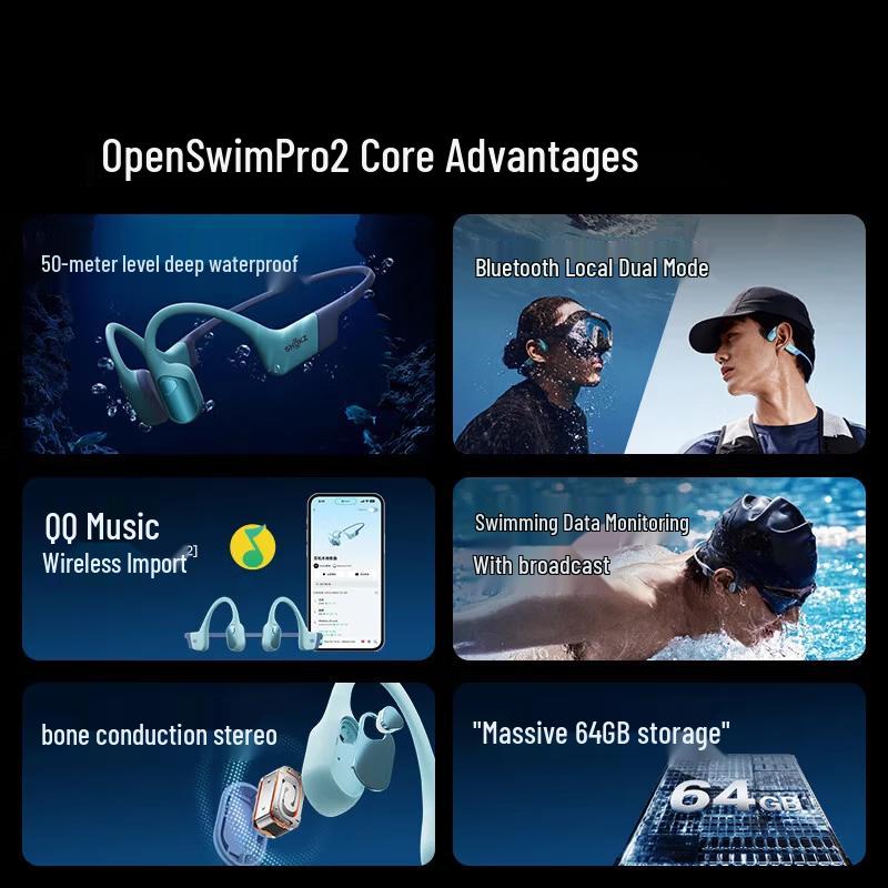 Shokz OpenSwim Pro2 Bone Conduction Headphones