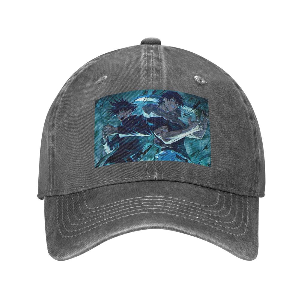 Megumi Besto Friendo Jujutsu Kaisen Sukuna Anime Denim Fabric Cap Baseball Caps Adjustable Hat Summer Unisex Baseball Hats