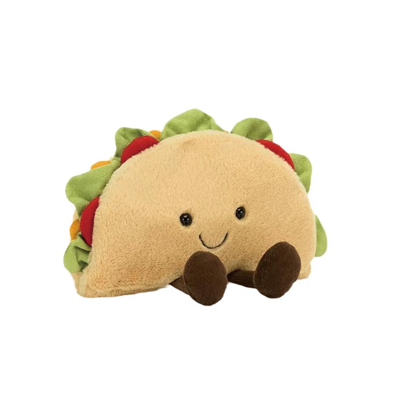 

JELLYCAT Fun Food Series Taco Companion Healing Doll Plush Doll 13cm Height Box Not Included