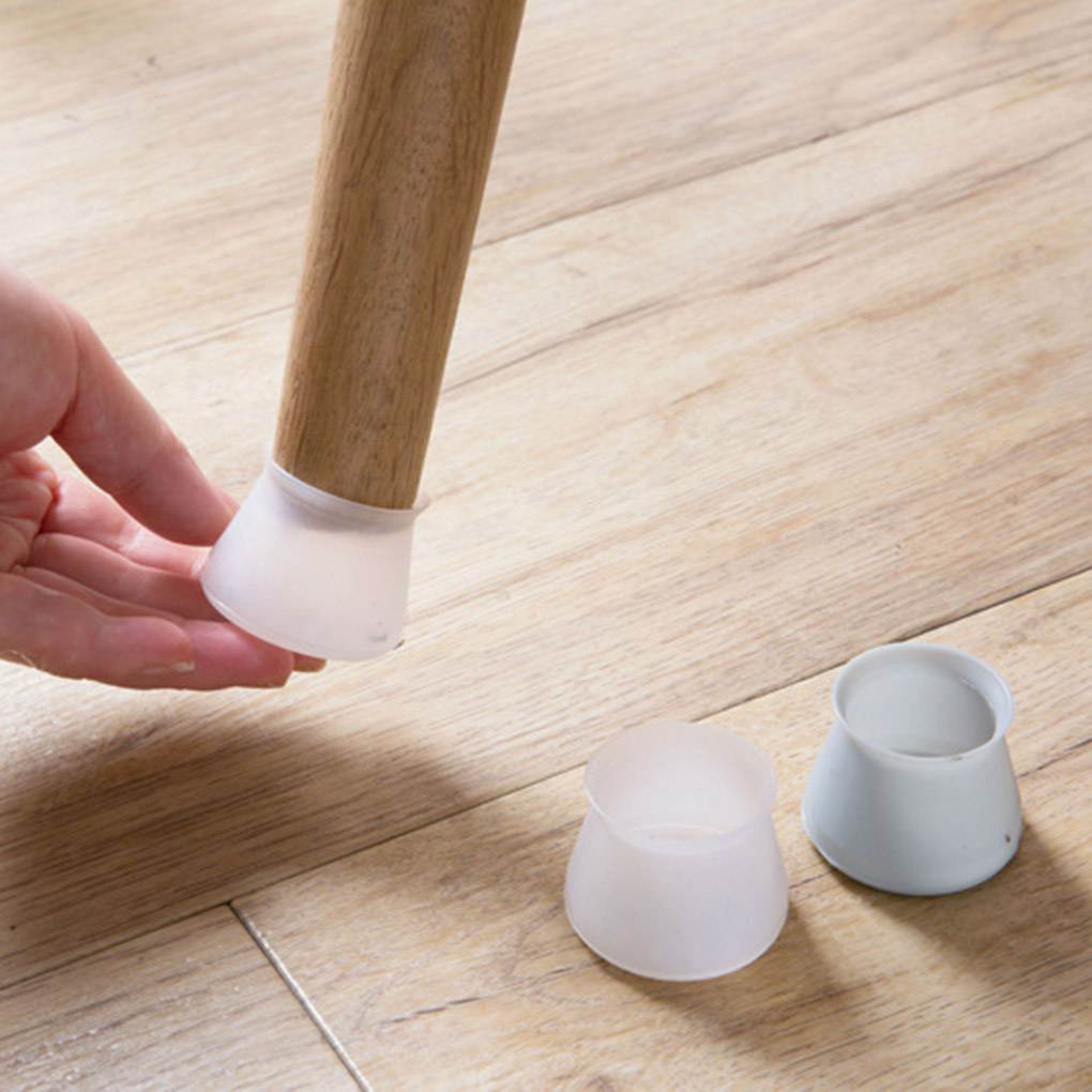 4pcs Silicone Chair Leg Caps Feet Pads Furniture Table Covers Floor Protectors