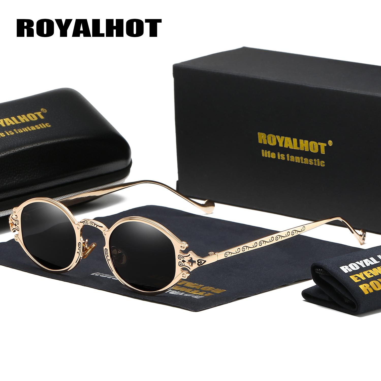 

RoyalHot женские мужские овальные металлические поляризованные модные солнцезащитные очки