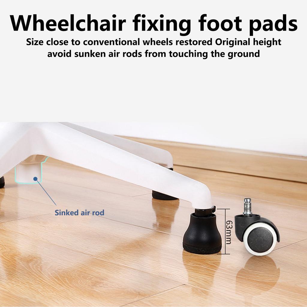 5pcs Chair Wheel Stoppers with Smooth & Silent Sliding Easy Installation Casters Upgrades for Office Furniture Casters