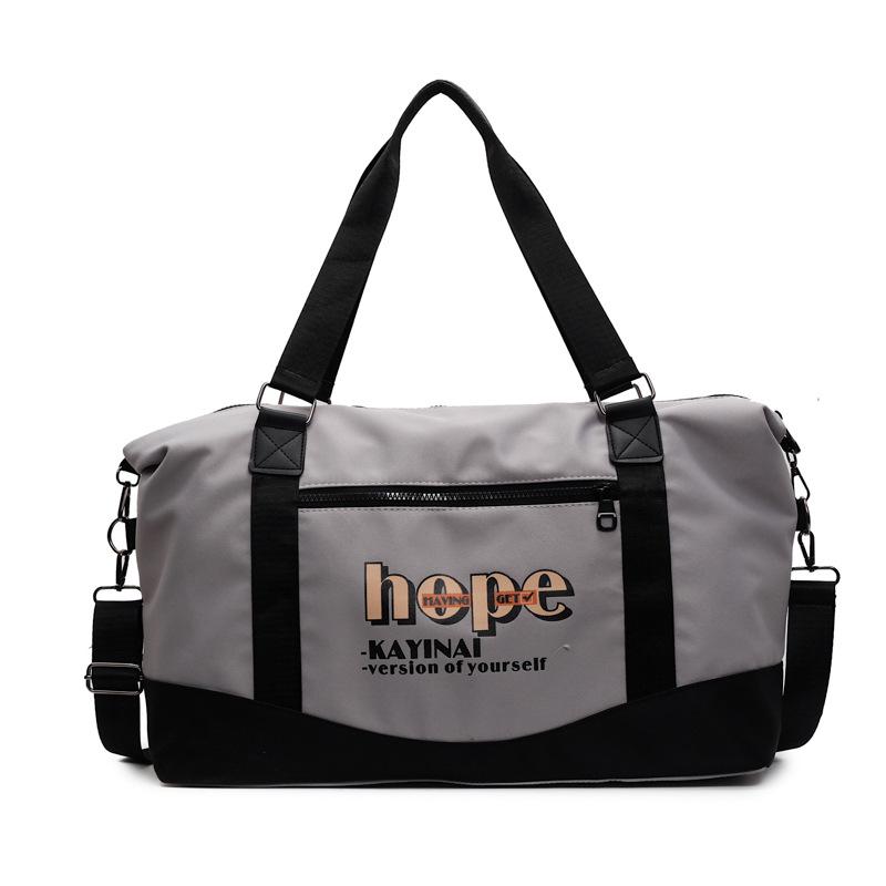 

Sports fitness bag new fashion retro casual going out storage bag simple American large-capacity messenger travel bag серый